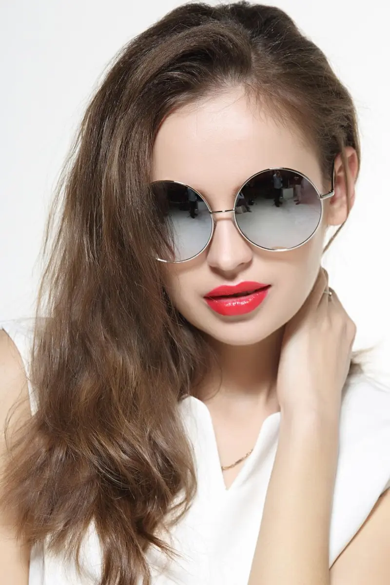 GEELOOK Round Sunglasses for Women Men Classic Oversized Mercury Lens | Polarized & Impact-Resistant - view 3