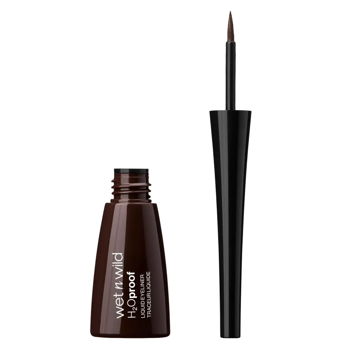 wet n wild H2O Proof Liquid Eyeliner Dark Brown | Waterproof & Smudge-Proof, Precise Brush Applicator - view 3