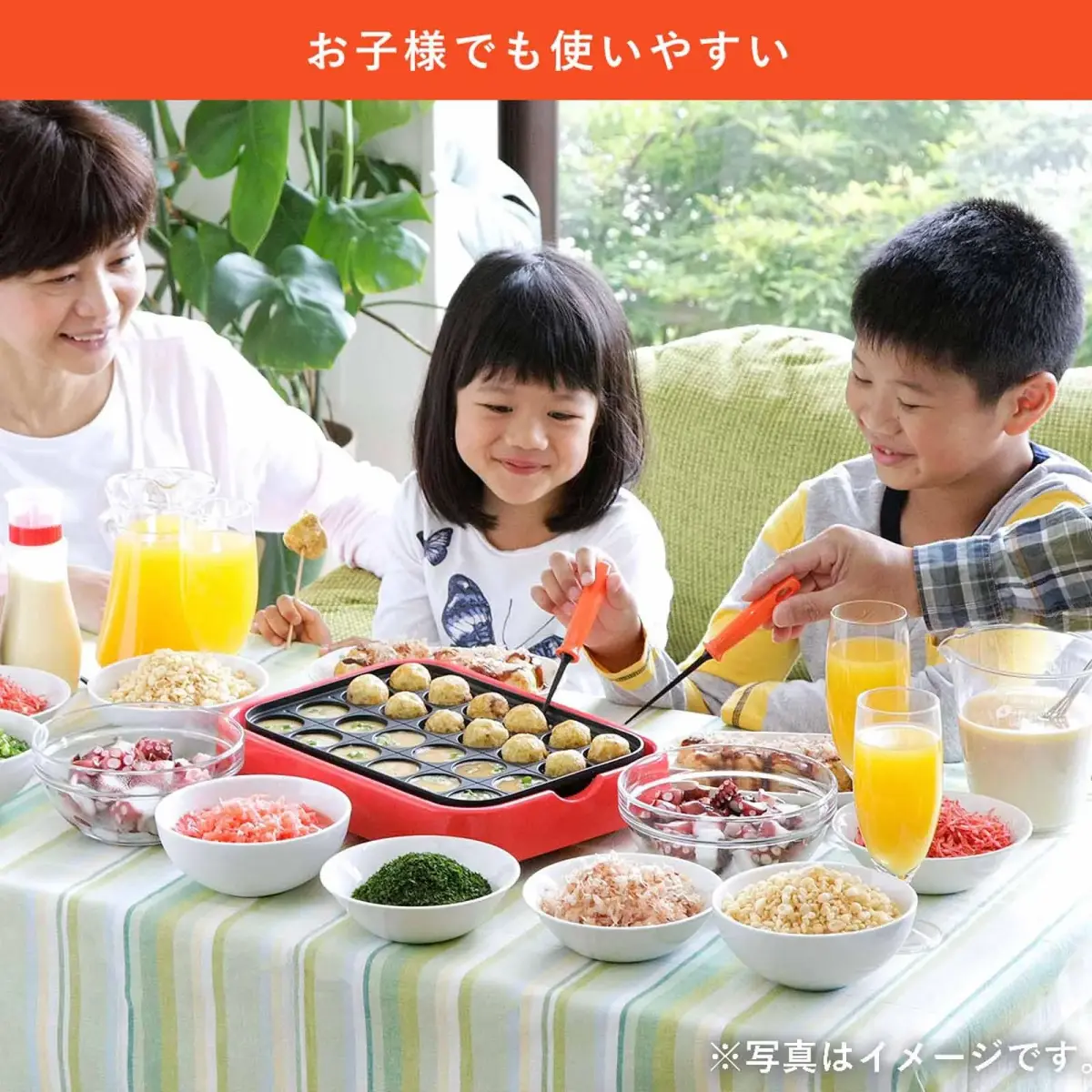 Shimomura Planning Octopus Picks, Flat Type, Set of 2, Orange | Scratch-Resistant Takoyaki Utensils - view 5