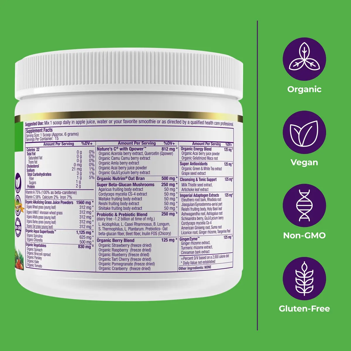 Paradise Herbs & Essentials ORAC Energy Greens Powder, 3.2 Ounce | Antioxidant & Superfood Support for Daily Wellness - view 7