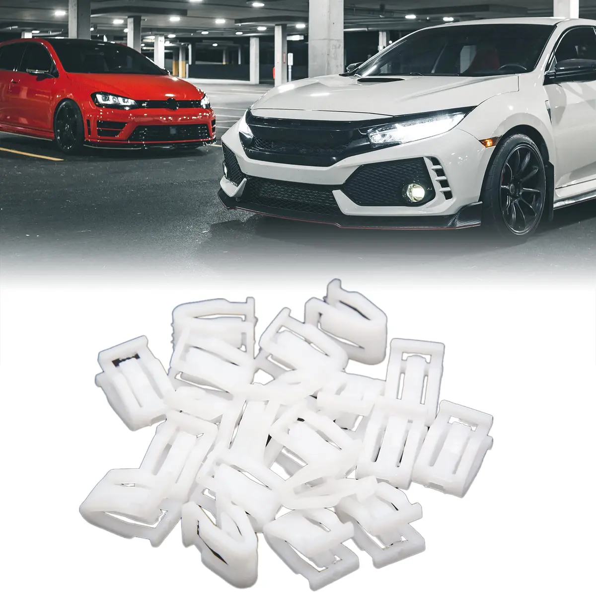 uxcell Plastic Fasteners Auto Car Trim Instrument Panel Dashboard 20PCS White | Suitable for Car Use - view 2