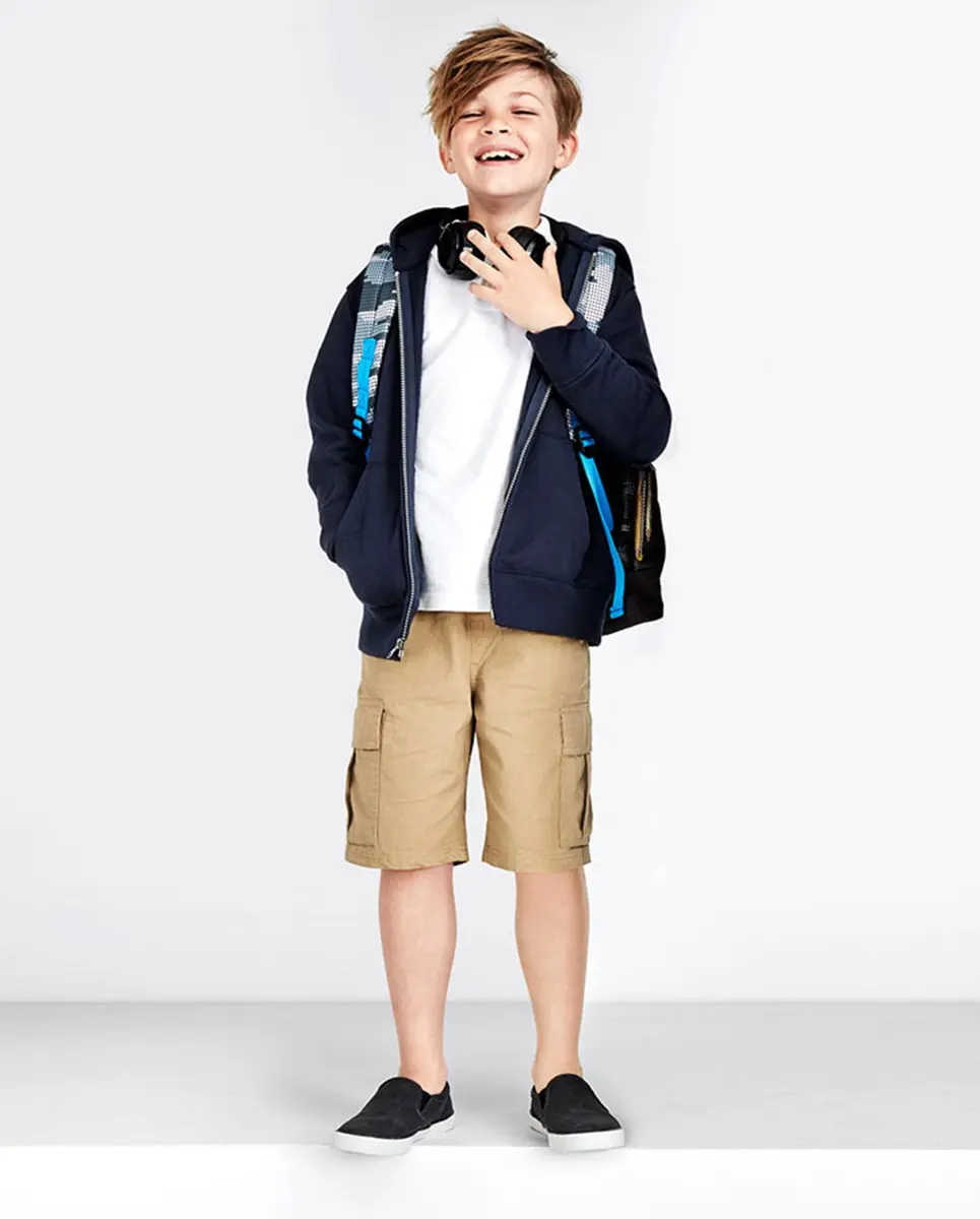 The Children's Place Boys Cargo Shorts Flax Single 4S | Slim Fit, Durable Cotton, Pull-On Style - view 2