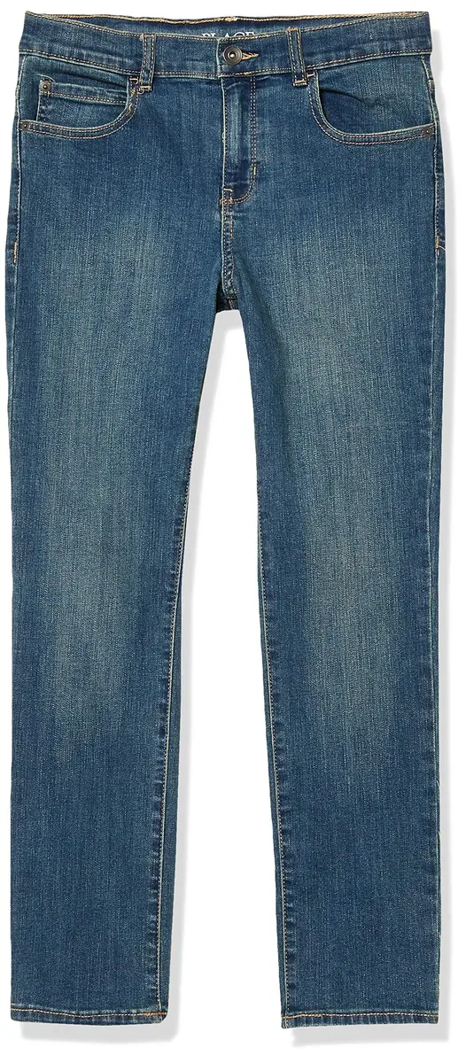 The Children's Place Boys Skinny Jeans Tide Pool 14 Husky | Casual, Soft Cotton, Adjustable Waist - main product image