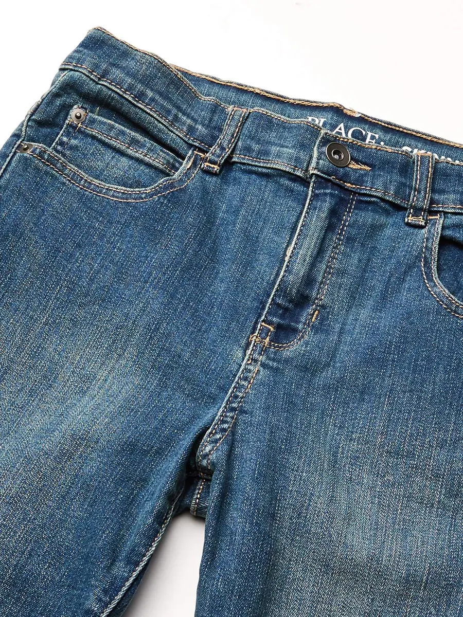 The Children's Place Boys Skinny Jeans Tide Pool 14 Husky | Casual, Soft Cotton, Adjustable Waist - view 3