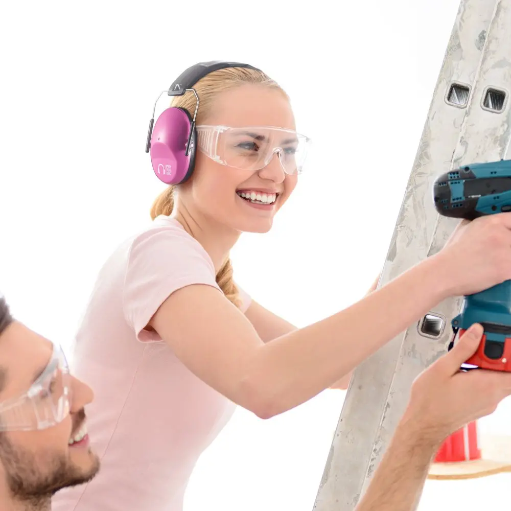Pro For Sho 34dB NRR Ear Protection Earmuffs, Pink 204 g (0.45 lb) | Foldable Noise Reduction for Shooting, Yard Work, Sensory Needs - view 9