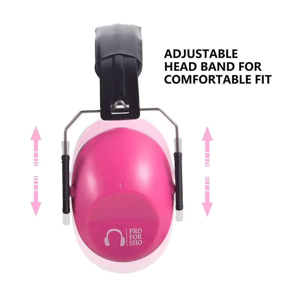 Pro For Sho 34dB NRR Ear Protection Earmuffs, Pink 204 g (0.45 lb) | Foldable Noise Reduction for Shooting, Yard Work, Sensory Needs - view 3