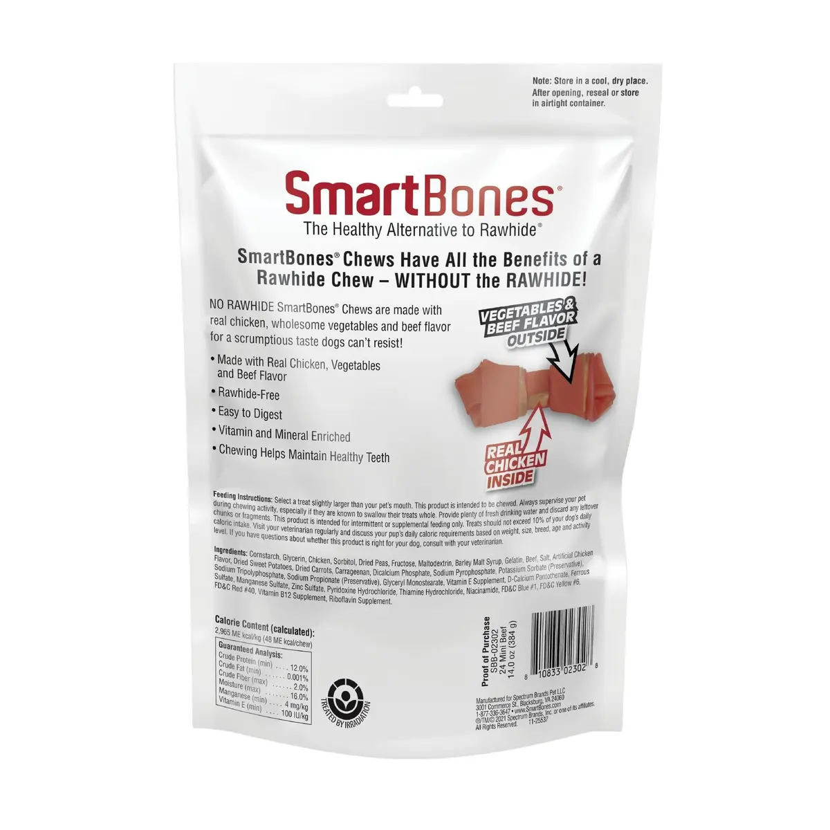 SmartBones Mini Bones Rawhide-Free Dog Treat, With Real Beef, 24 Count | Easy to Digest, Healthy Teeth, Made in Vietnam - view 2