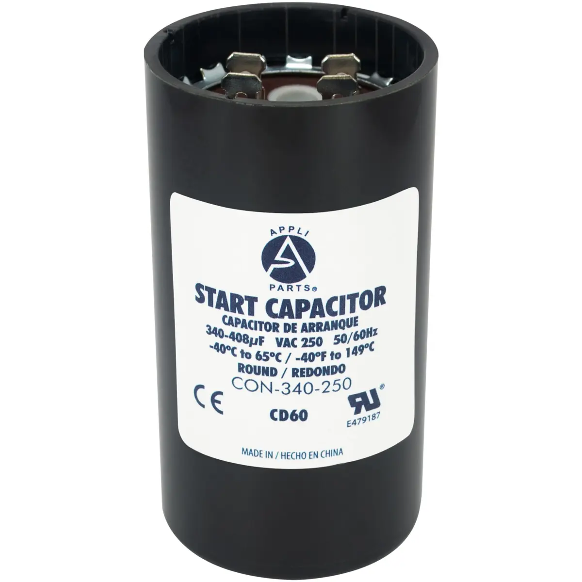 AP APPLI PARTS Motor Start Capacitor 145-175 MFD 250 VAC | Universal for Electric Motors - main product image