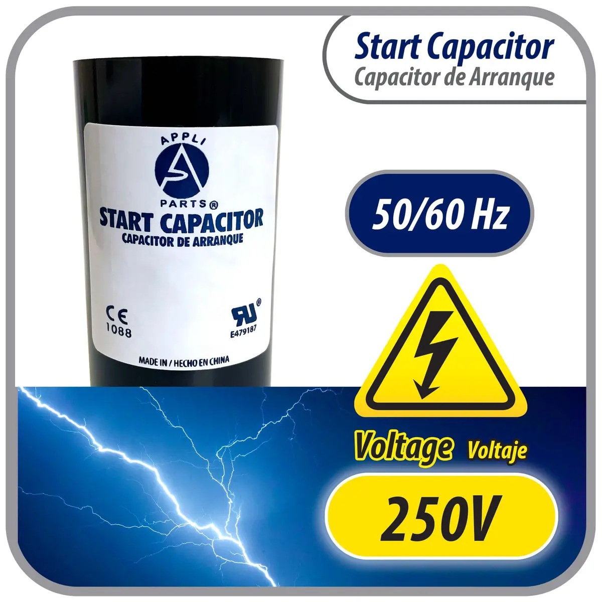 AP APPLI PARTS Motor Start Capacitor 145-175 MFD 250 VAC | Universal for Electric Motors - view 3