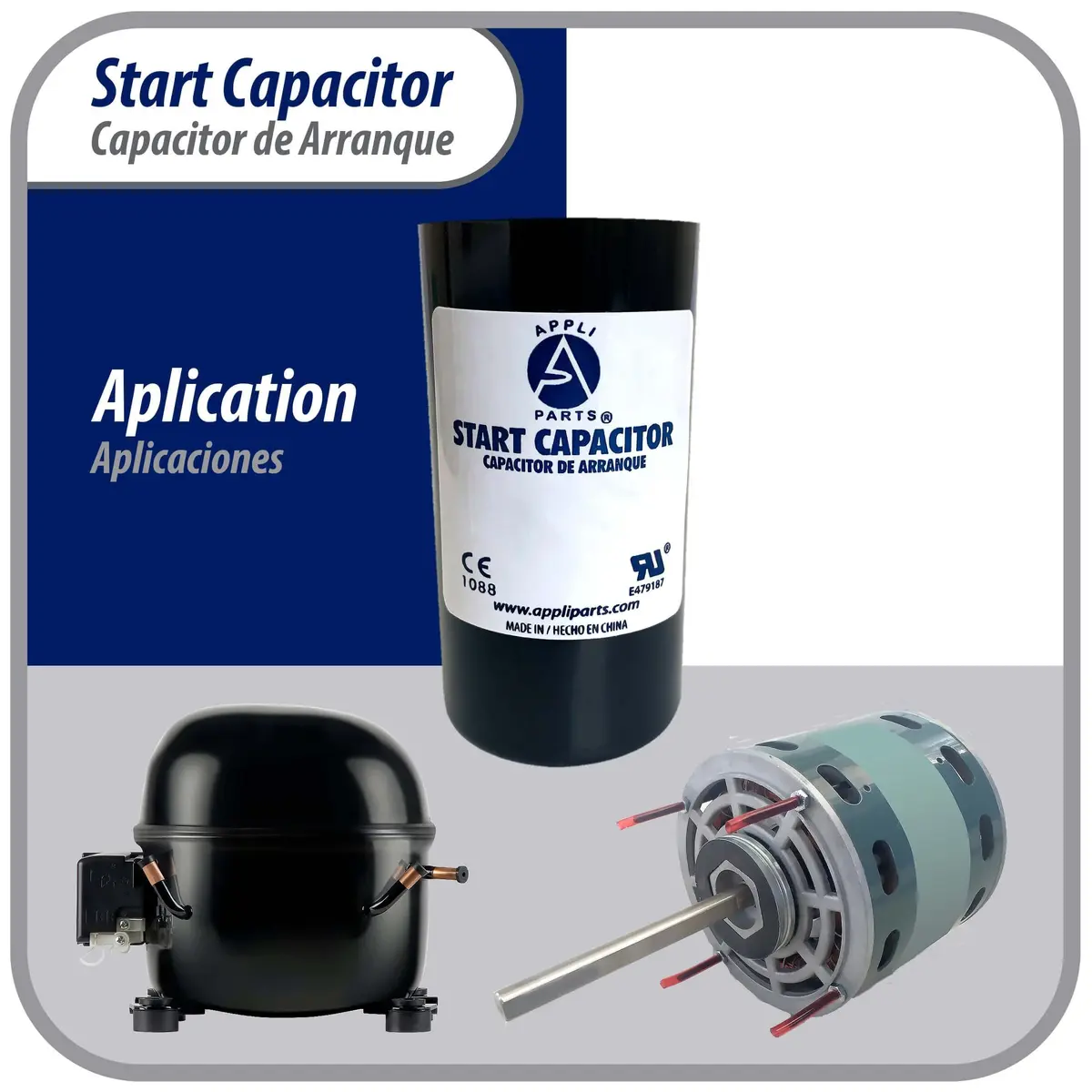 AP APPLI PARTS Motor Start Capacitor 145-175 MFD 250 VAC | Universal for Electric Motors - view 4