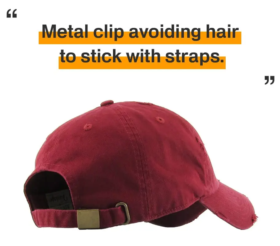 KBETHOS KBE-VINTAGE MAR Vintage Washed Cotton Baseball Cap, Maroon | Adjustable Low Profile Dad Hat - view 8