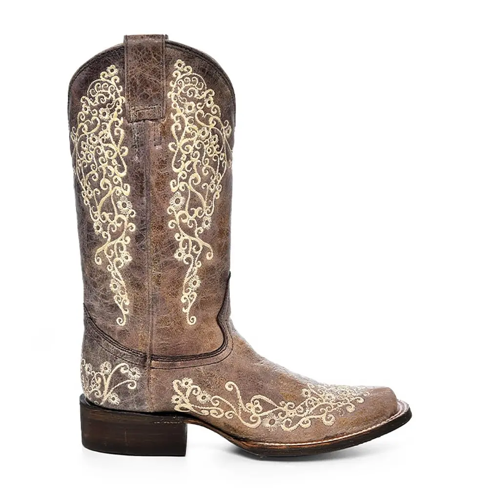 Corral Boots Women's Brown Square Toe Western Boots | Handcrafted Cowhide Leather, 8.5 US - view 3