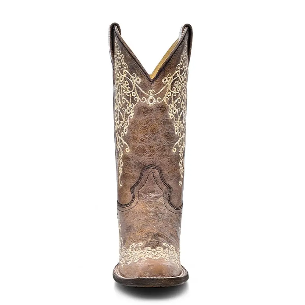 Corral Boots Women's Brown Square Toe Western Boots | Handcrafted Cowhide Leather, 8.5 US - view 4