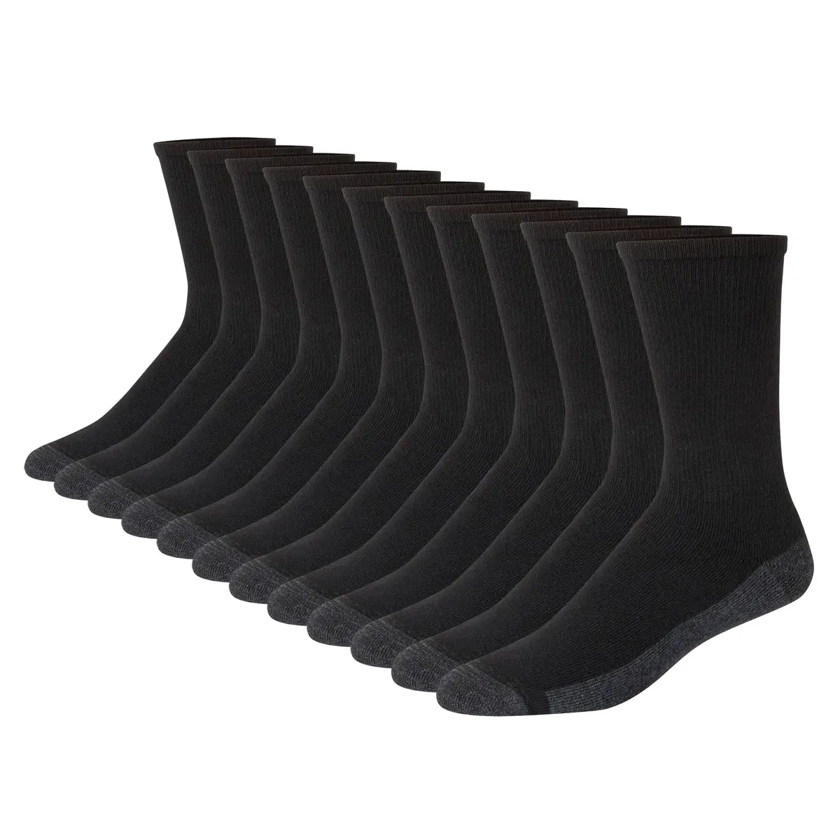 Hanes Max Cushion Crew Socks, 6-pack | Reinforced Toe & Moisture-Wicking Comfort - main product image