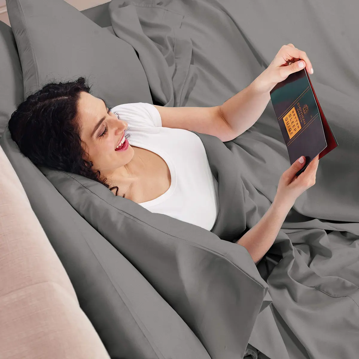 Empyrean California King Sheet Sets - 4 PC Microfiber Bed Sheets | Hotel Luxury Charcoal Gray - view 9