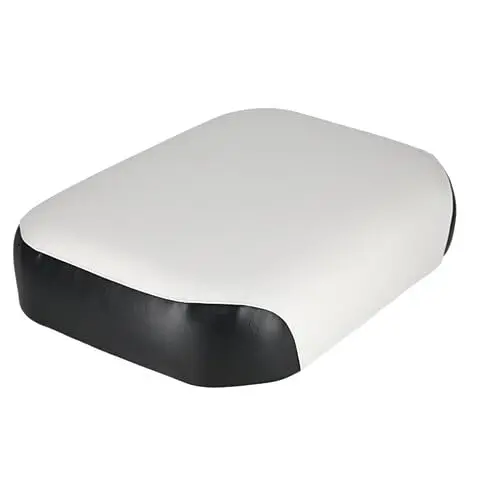 All States Ag Parts Parts A.S.A.P. Seat Cushion Vinyl White/Black for International Tractor 4in | Heavy-duty Vinyl & Foam - view 2