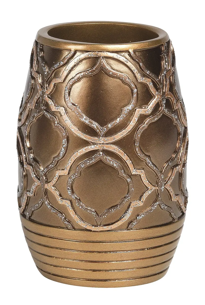 Popular Bath Spindle Collection Tumbler in Gold | Modern Bathroom Accessory (70-120 chars) - main product image