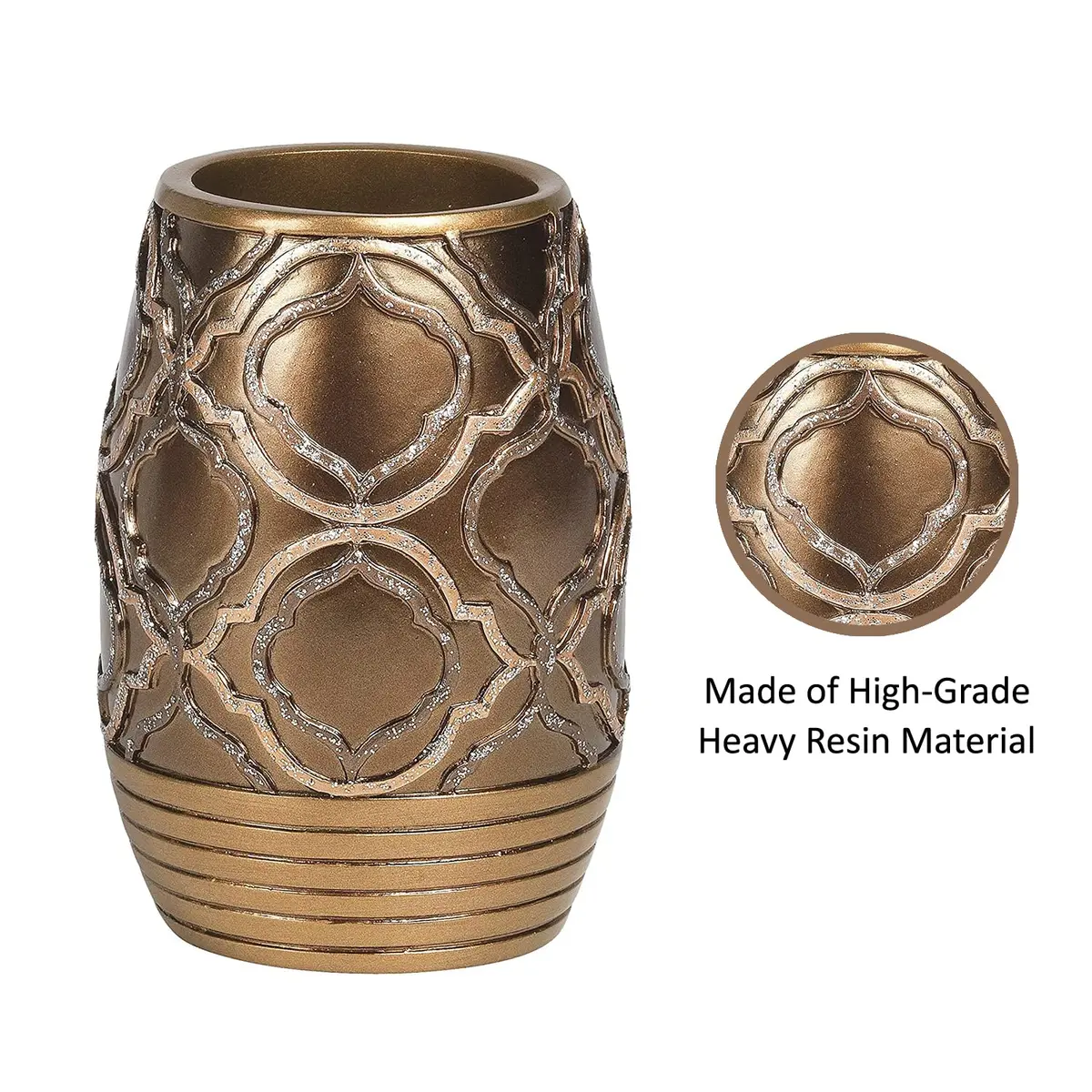 Popular Bath Spindle Collection Tumbler in Gold | Modern Bathroom Accessory (70-120 chars) - view 2