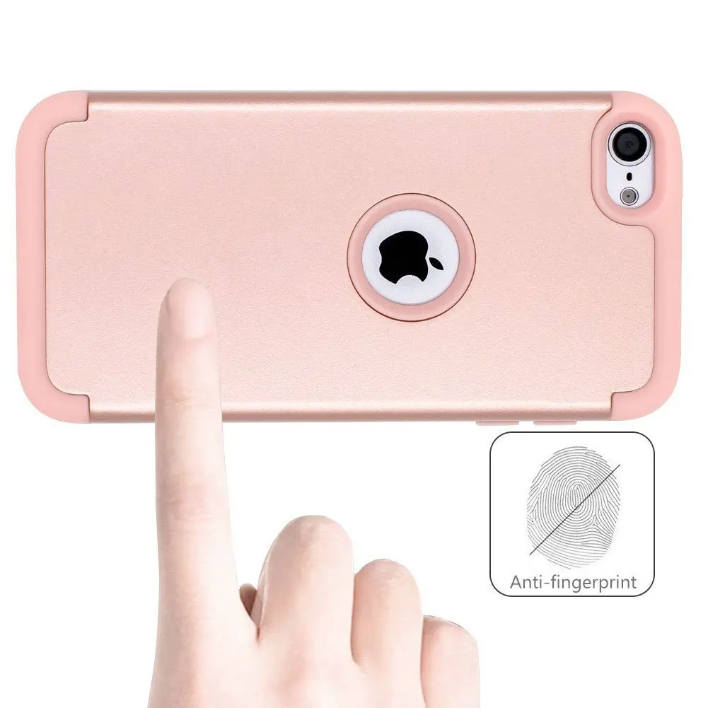 ULAK Compatible with iPod Touch 7/6/5 Case, Rose Gold | Heavy Duty Shockproof Hybrid Cover - view 5