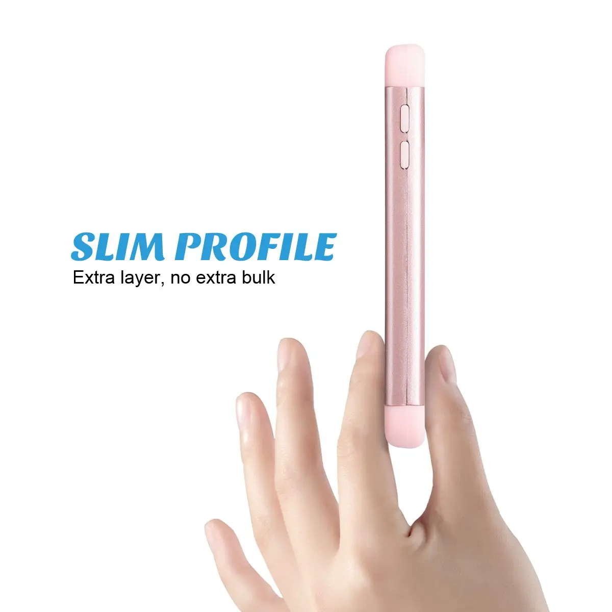 ULAK Compatible with iPod Touch 7/6/5 Case, Rose Gold | Heavy Duty Shockproof Hybrid Cover - view 9