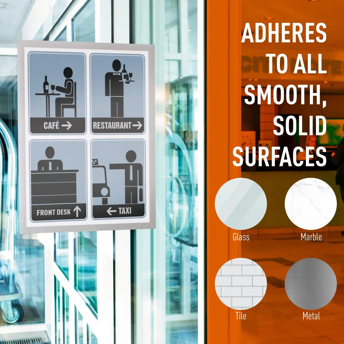 Durable Duraframe Sign Holder, Self-Adhesive, Silver, Letter Size, 2 Pack - view 8