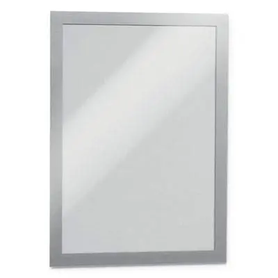Durable Duraframe Sign Holder, Self-Adhesive, Silver, Letter Size, 2 Pack - view 4