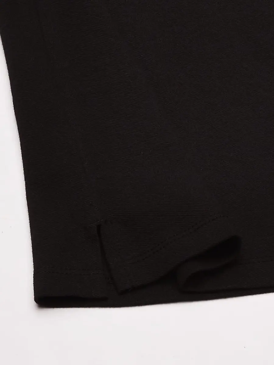 The Children's Place Girl's Short Sleeve Pique Polo Black 5/6 | Classic School & Casual Style - view 3