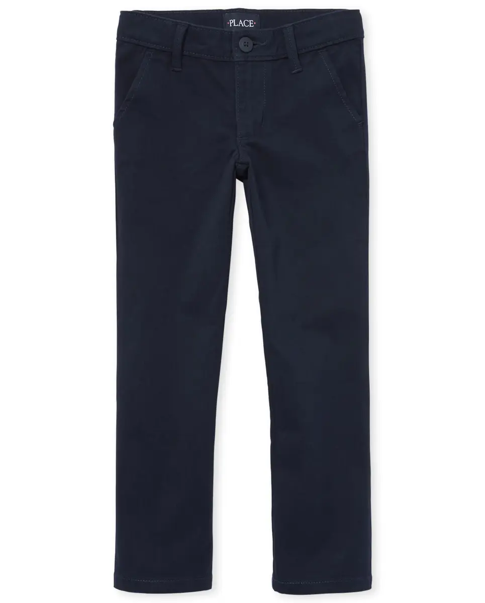 The Children's Place Girls Skinny Chino Pants, Tidal Single, 4S | Slim Fit Cotton Pants for Girls - main product image