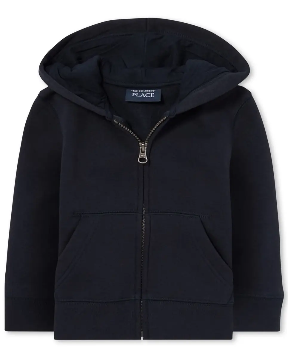The Children's Place Baby Boys & Toddler Zip Up Hoodie 12-18 Months | School Uniform Style, New Navy - main product image