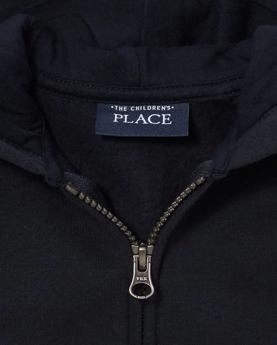 The Children's Place Baby Boys & Toddler Zip Up Hoodie 12-18 Months | School Uniform Style, New Navy - view 2
