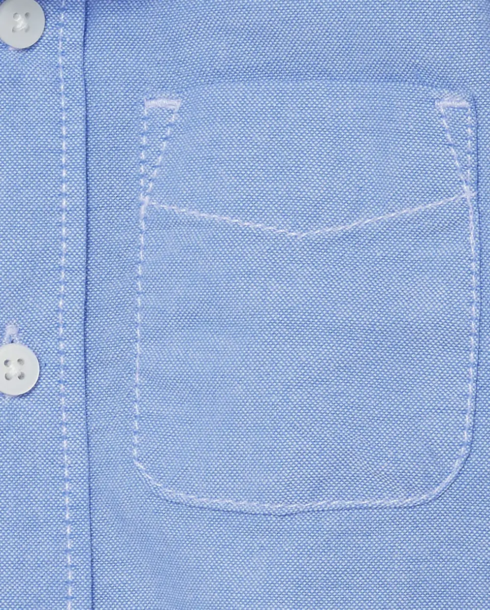 The Children's Place Baby Boys & Toddler Boys Short Sleeve Button-Down Shirt Light Blue Oxford 4T | Casual Style - view 3