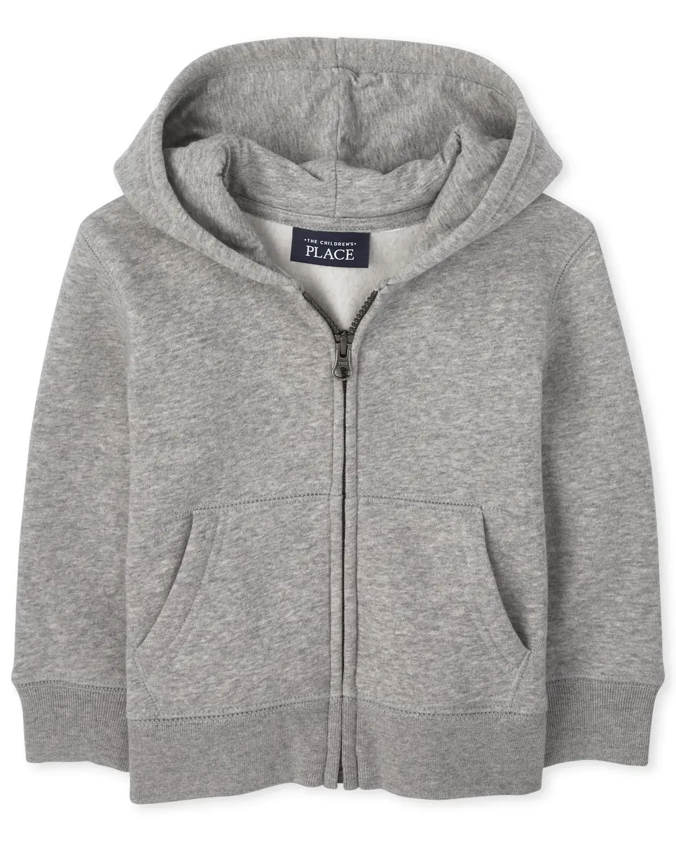 The Children's Place Baby Boys & Toddler Zip Up Hoodie | Cotton-Polyester Fleece Blend, Regular Fit, 18 Months - main product image