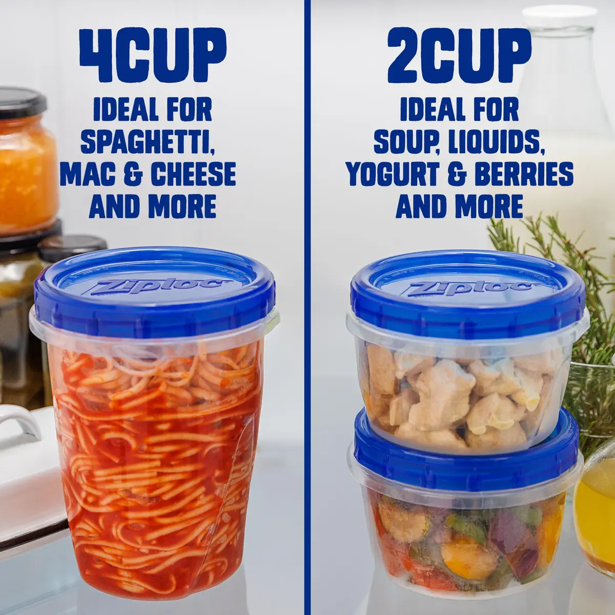 Ziploc Twist N Loc Leak-Proof Food Storage Containers, Small, 9 Count | BPA-Free, Stackable, Reusable - view 6
