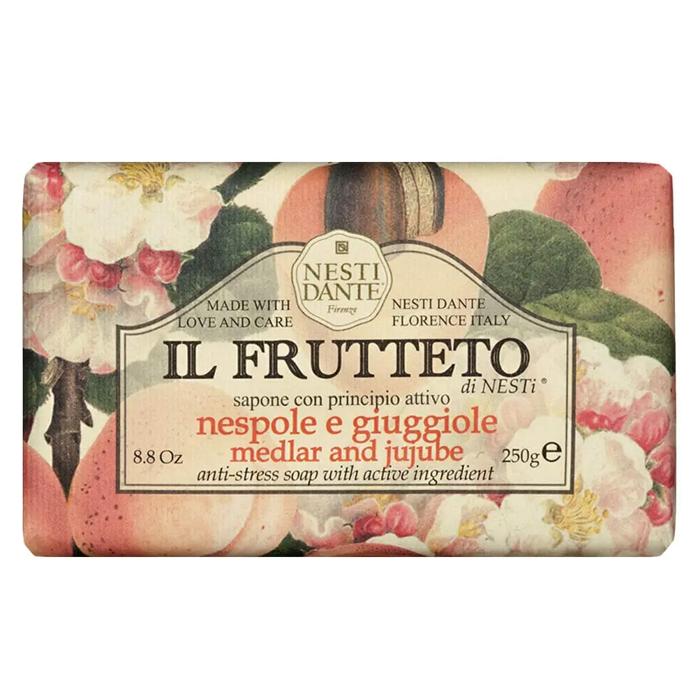 Nesti Dante Il Frutteto Anti-Stress Soap - Medlar & Jujube 250g | Stress-Relief & Skin Rejuvenation - main product image