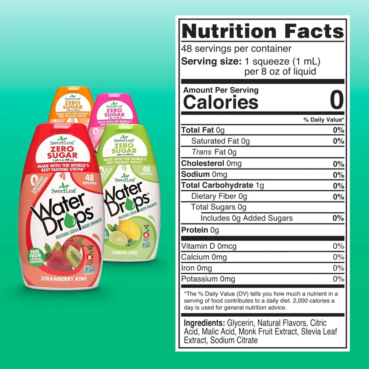 SweetLeaf Water Flavoring Drops, Variety Pack - 1.62 Fl Oz, Pack of 4 | Sugar-Free, Zero Calorie Hydration Enhancer - view 2