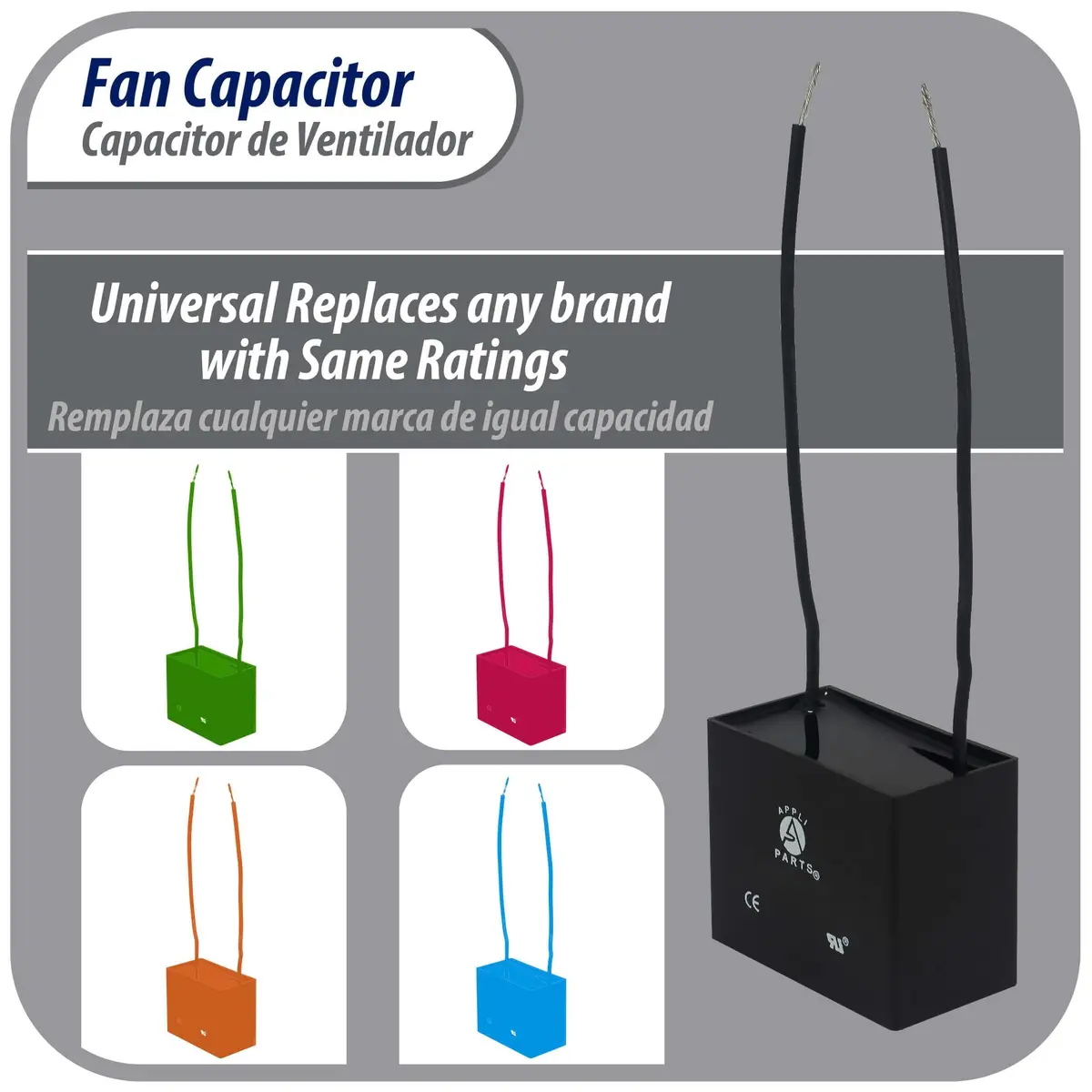 AP APPLI PARTS Fan Capacitor 3 mfd 250VAC | Universal Replacement for Ceiling Fans & Motors - view 9