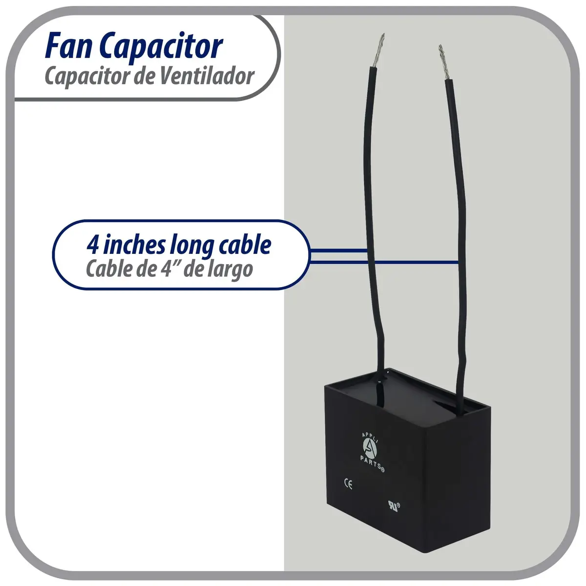 AP APPLI PARTS Fan Capacitor 6 mfd 250 VAC | Universal Replacement for Ceiling Fans - view 7