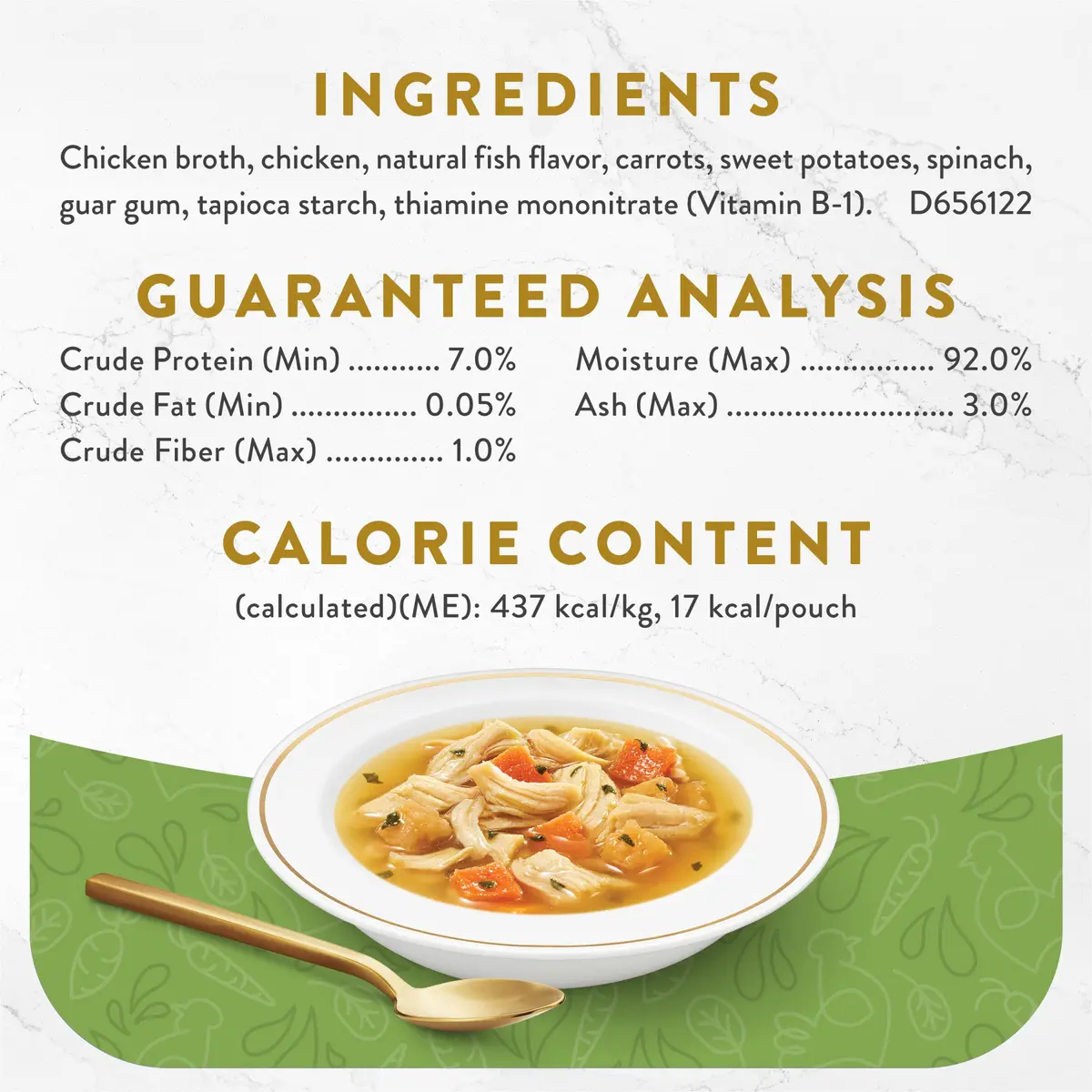 Fancy Feast Broths Classic Chicken & Vegetables Cat Food Topper 1.4 oz (40g) | Real Protein & Grain-Free Broth - view 6