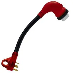 Valterra Mighty Cord 90° Detachable Adapter Cord 12" | 30AM to 50AF, Red, Outdoor Heavy-Duty - view 4