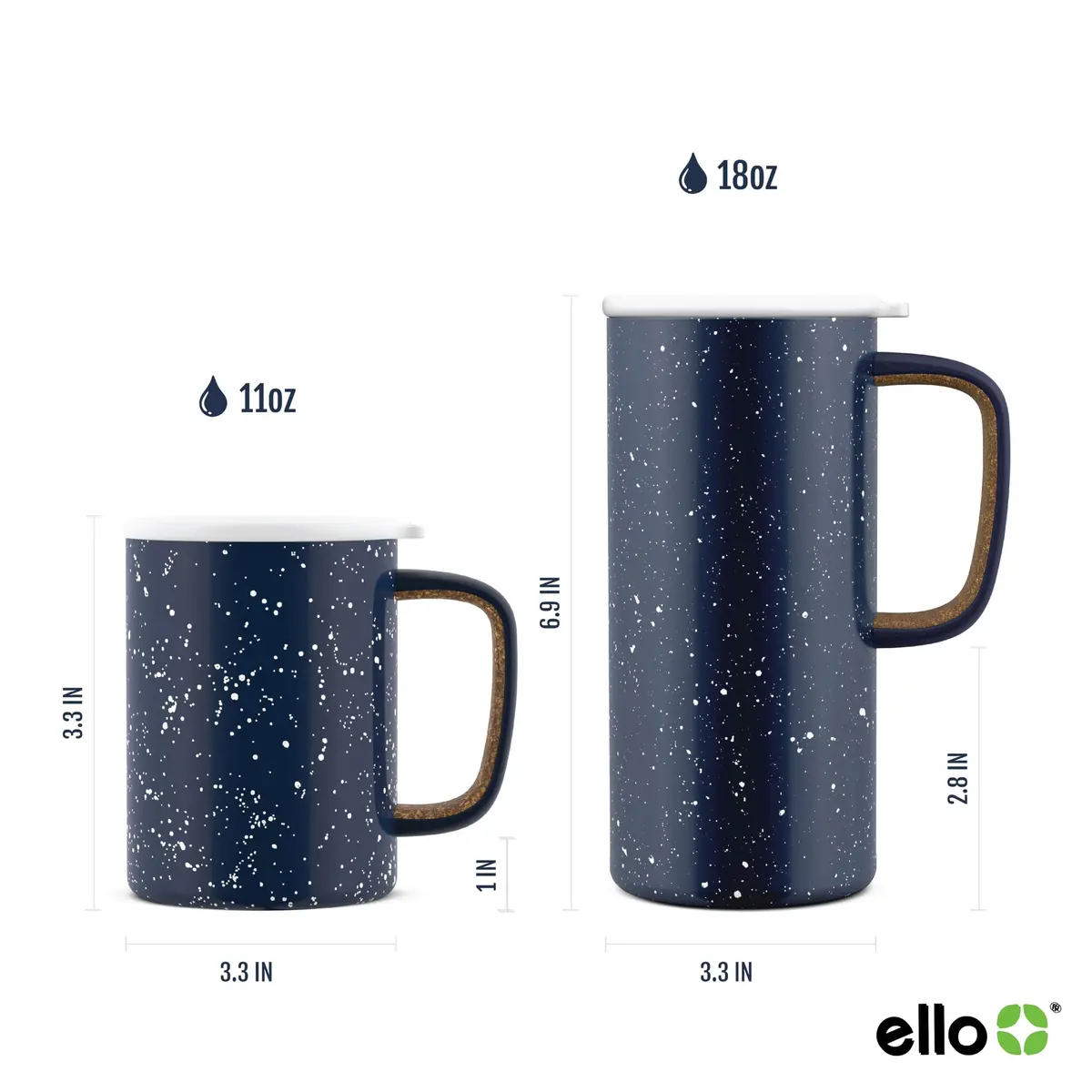 Ello Campy 18oz (532ml) Insulated Stainless Steel Travel Mug with Leak-Proof Lid | Keeps Drinks Hot for 5 Hours, Cold for 20 Hours - view 4
