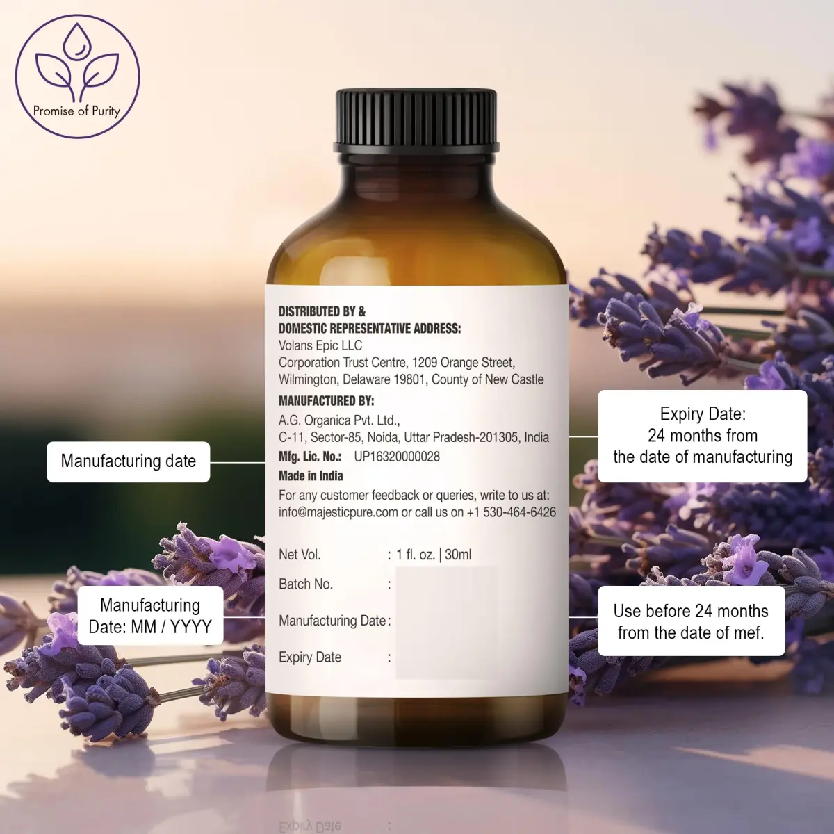 Majestic Pure Lavender Essential Oil 30ml (1 Fl Oz) | Pure & Natural Aromatherapy Oil - view 8