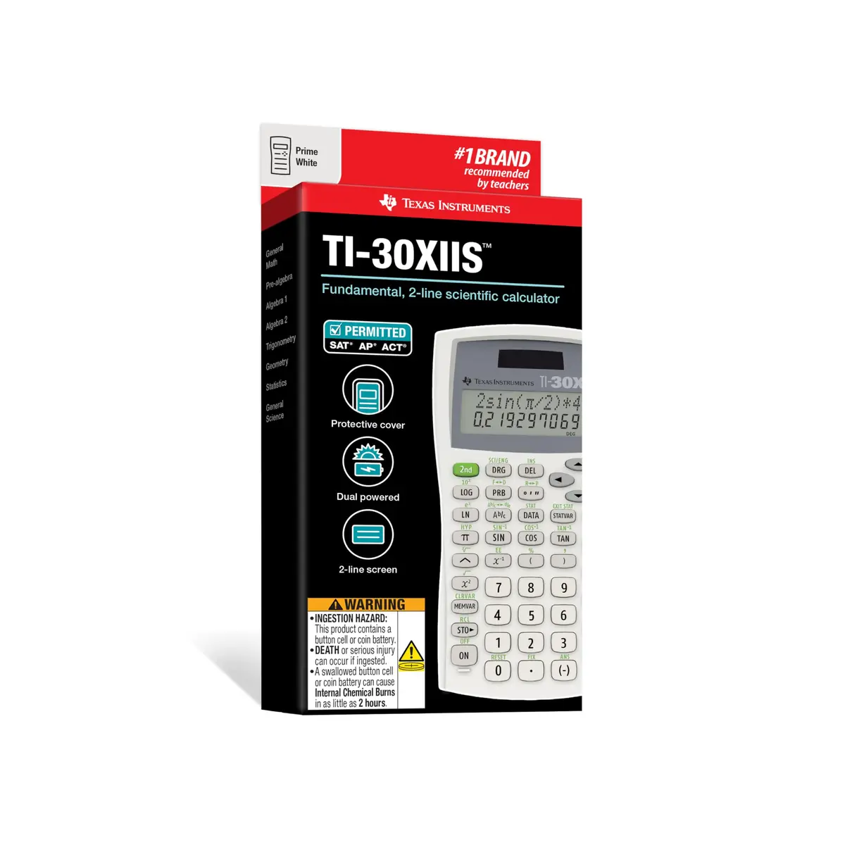 Texas Instruments TI-30XIIS Scientific Calculator White | Essential for High School Math & Science - view 6