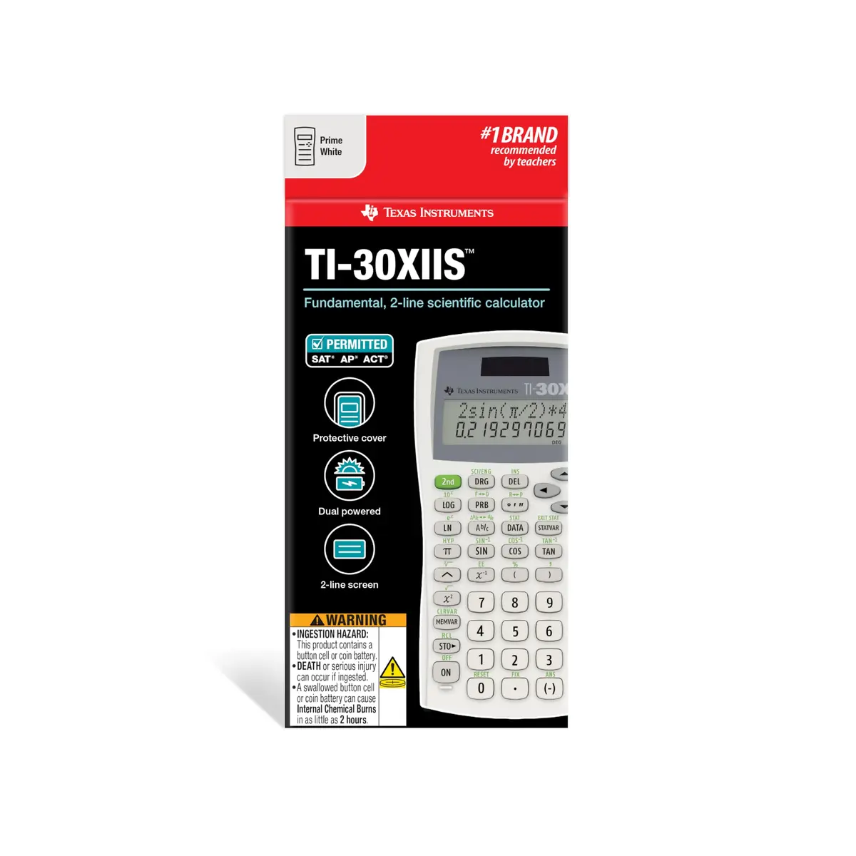Texas Instruments TI-30XIIS Scientific Calculator White | Essential for High School Math & Science - view 2