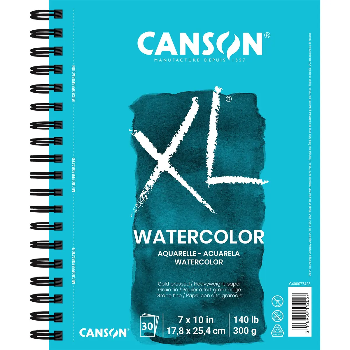 Canson XL Series Watercolor Paper 7x10 inches | Acid-Free Artist Pad for Watercolors & Mixed Media - main product image