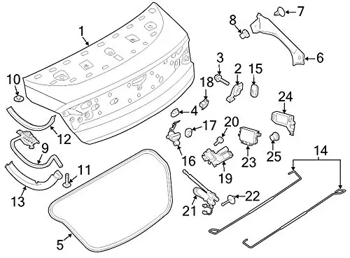 Ford Weatherstrip DP5Z-5443720-B | OEM Ford Parts for Vehicle Sealing - view 2