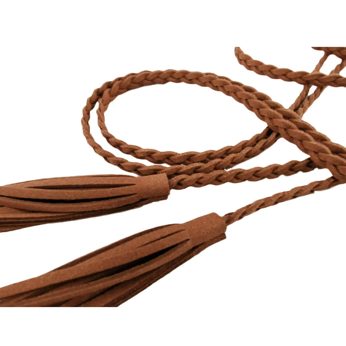 Nanxson Women's Waist Belt Woven Tassels Chain Belt Skinny Belt for Skirt Dress PDW0042 | Classic Slim Leather Belt for Women - view 4