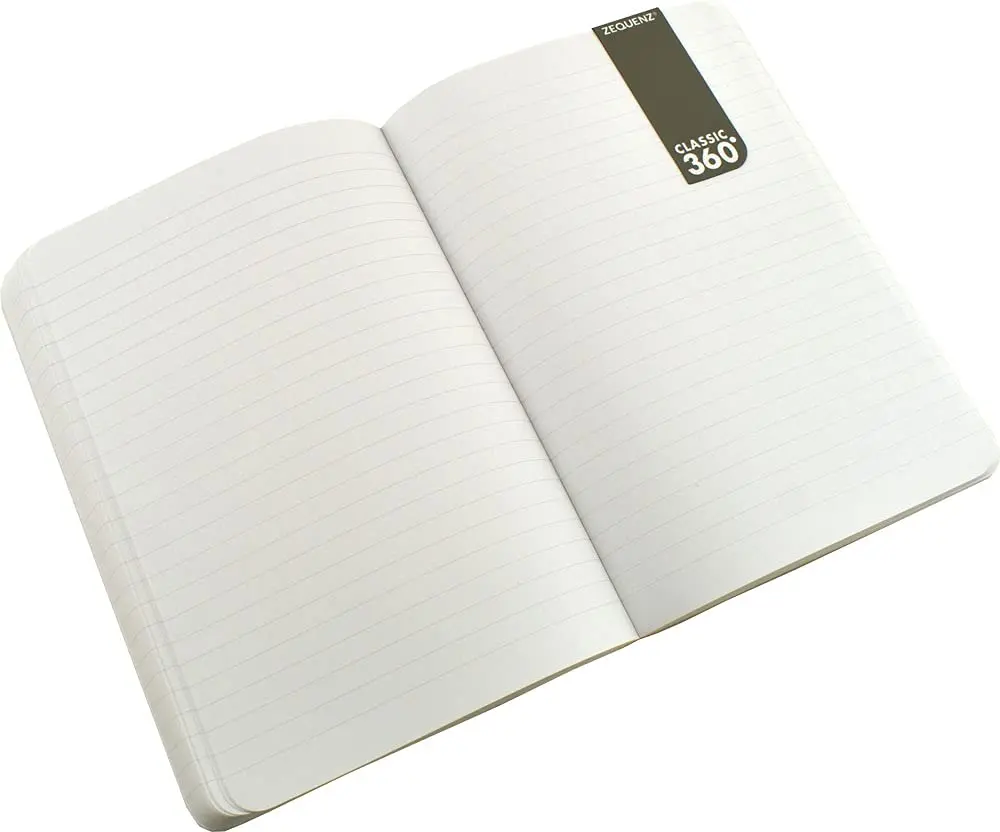 Zequenz Signature Series A5 Large with Black Cover and Ruled Premium Paper | Flexible, Fountain Pen Friendly, Handcrafted - view 2