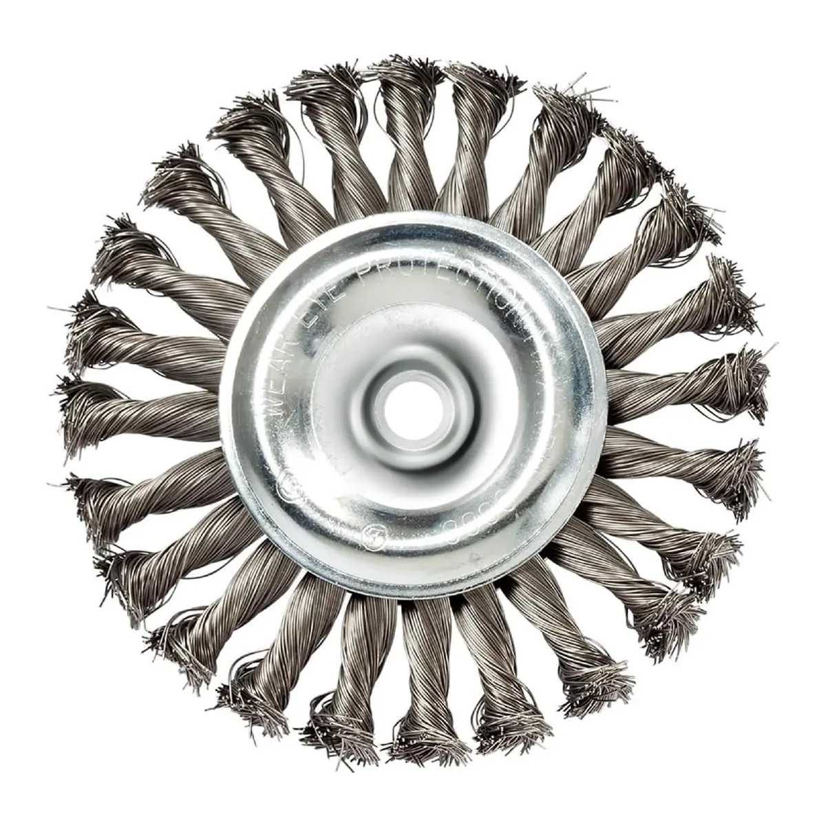 Mercer Abrasives Knot Wire Wheel 5" x 1/2" x 5/8"-11 | Heavy-Duty Abrasion Tool - main product image