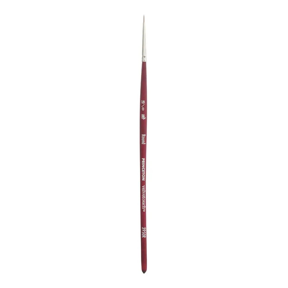 Princeton Velvetouch Artiste Series 3950 Round Brush 18/0 | Luxury Synthetic for Acrylic, Watercolor, Oil - main product image