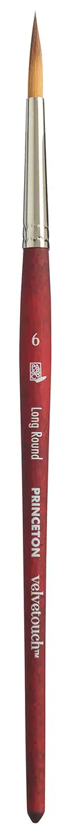 Princeton Velvetouch Series 3950 Paint Brush for Acrylic, Oil & Watercolor | Long Round Size 6 - main product image